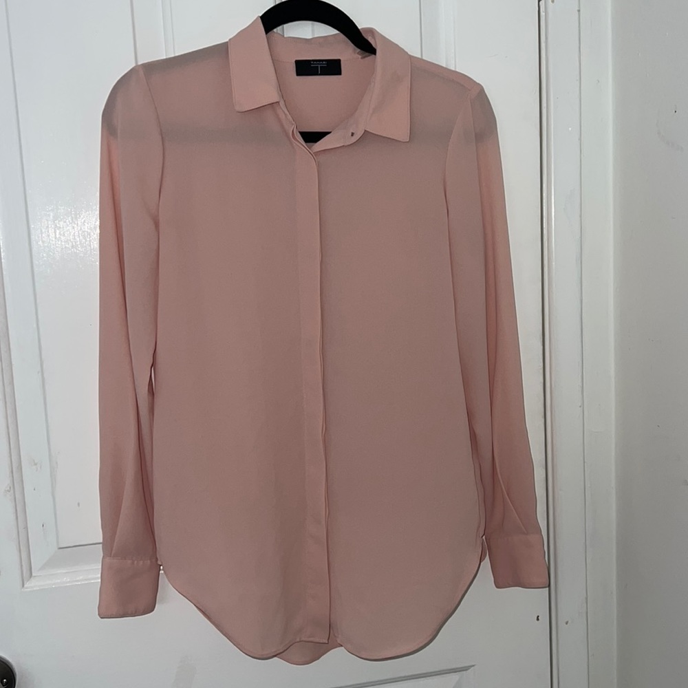 Pink long sleeve blouse